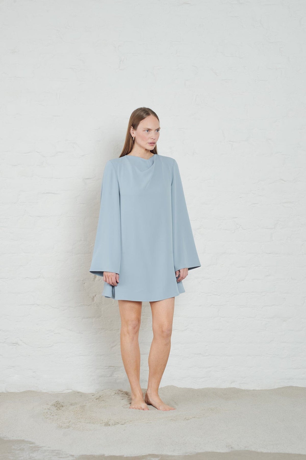 Erin Crepe Dress pale Blue