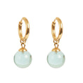 Load image into Gallery viewer, Hoops med glasskule, aqua, G