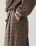 Last inn bilde i gallerivisning, Wide-Leg Trousers in Plaid Jacquard