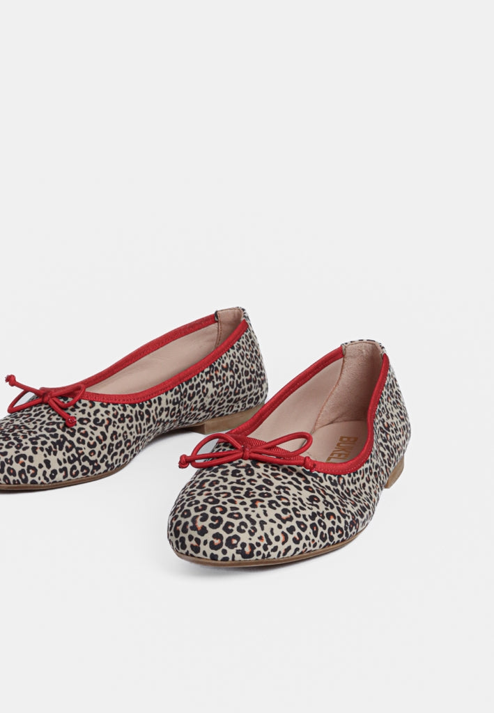 Merle Ballerina Sko Leopard/Red