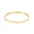 Load image into Gallery viewer, Bangle med cubic zirkonia, Steel G