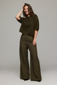 Last inn bilde i gallerivisning, Natalia Wool Pant - Olive Night