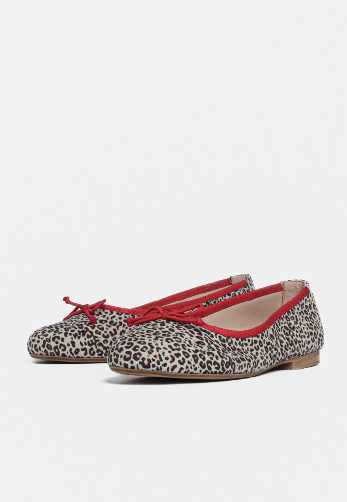 Merle Ballerina Sko Leopard/Red