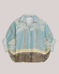 Load image into Gallery viewer, Transparent blouse with beach print