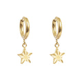 Last inn bilde i gallerivisning, Small hoops with star, G
