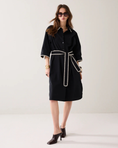 Last inn bilde i gallerivisning, Shirt dress with festoon stitching