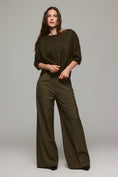 Last inn bilde i gallerivisning, Natalia Wool Pant - Olive Night