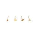 Last inn bilde i gallerivisning, Set of four earrings, heart, G