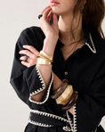 Last inn bilde i gallerivisning, Shirt dress with festoon stitching