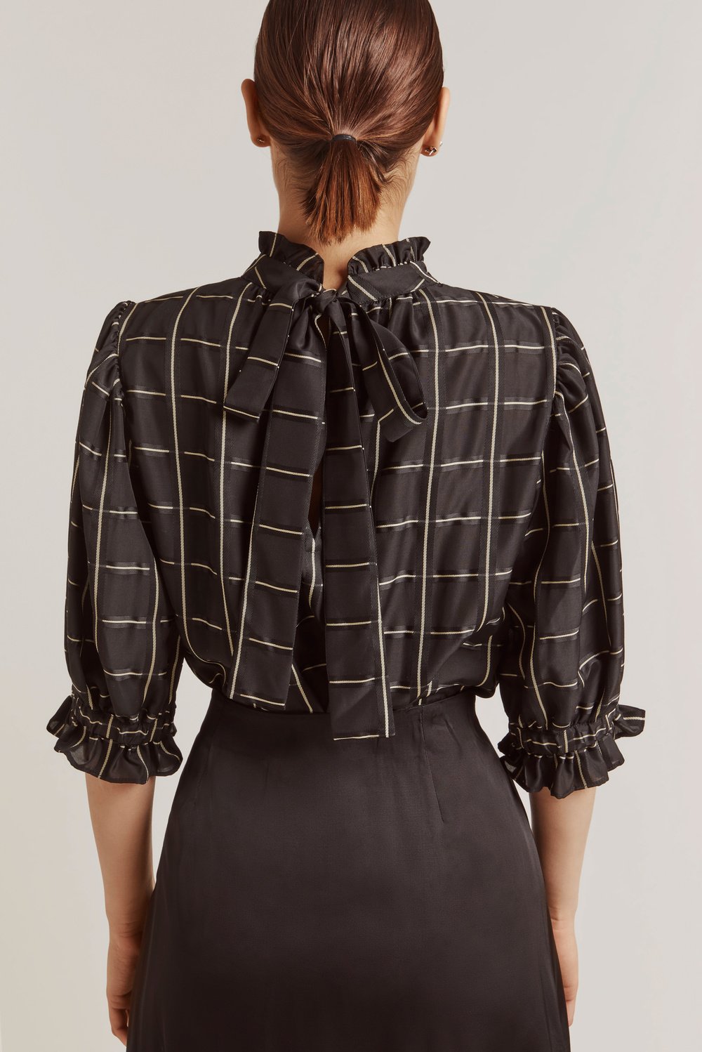 Calla Blouse Black Check