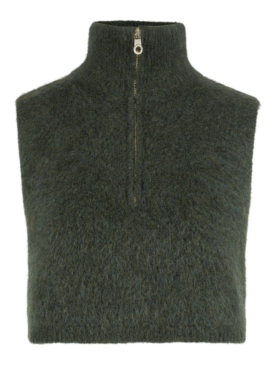 Belinda Chunky High Neck Army Green