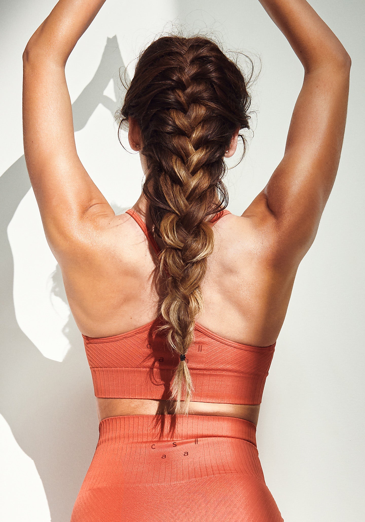 Seamless Graphical Rib Sports Top
