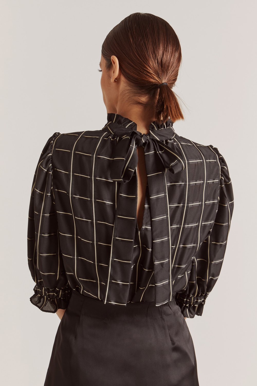 Calla Blouse Black Check