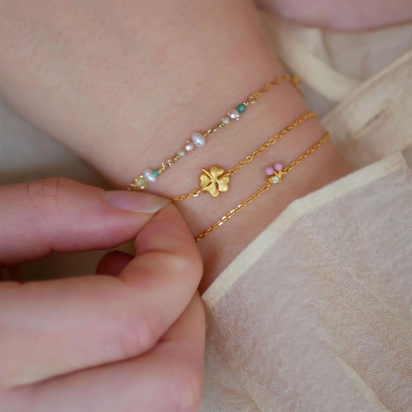 Bracelet Organic Clover