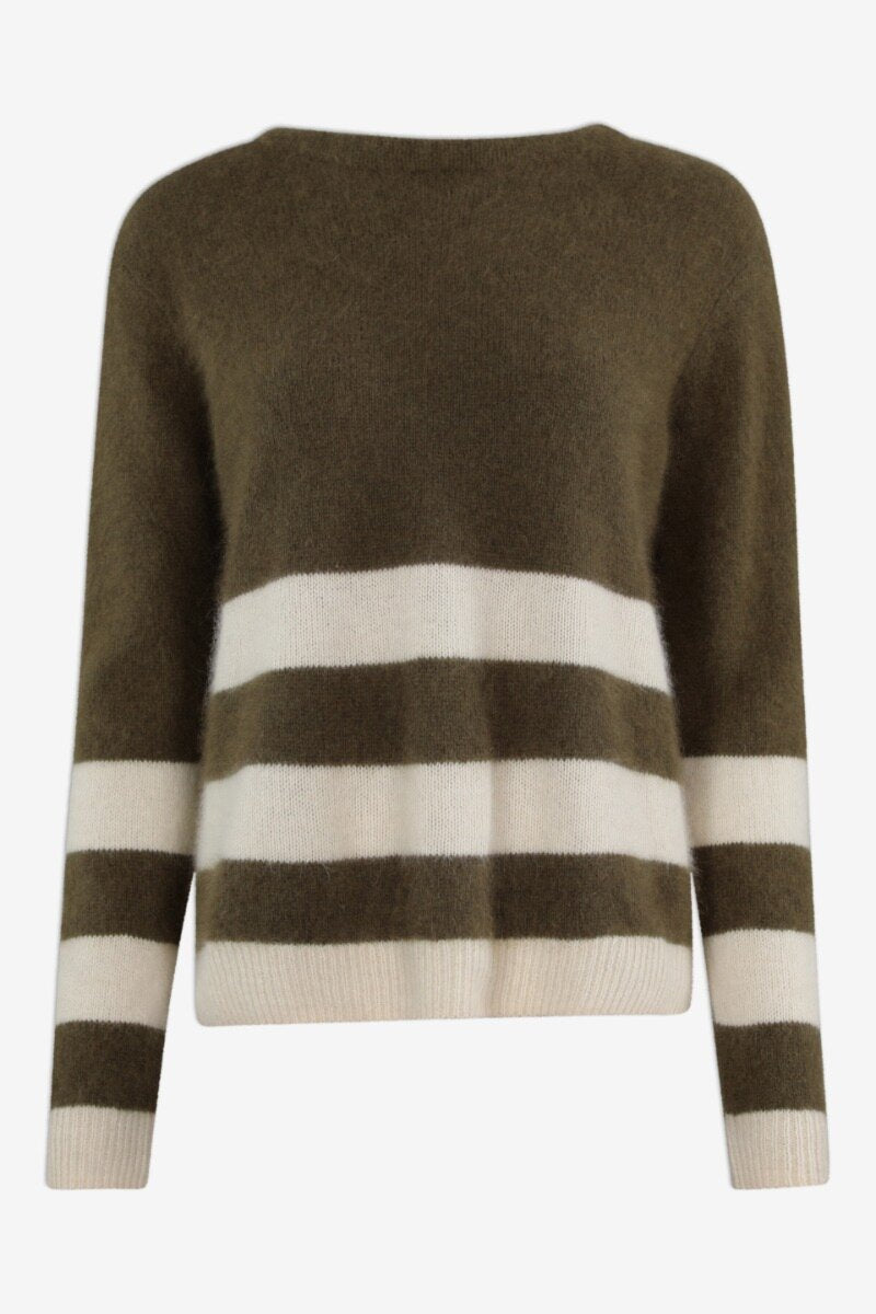 Joie Stripe Army/Off White
