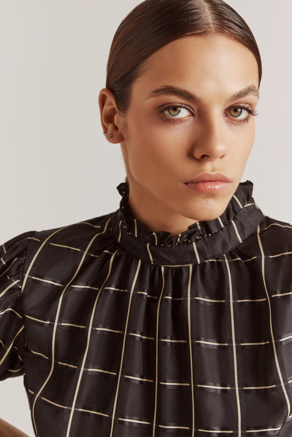 Calla Blouse Black Check