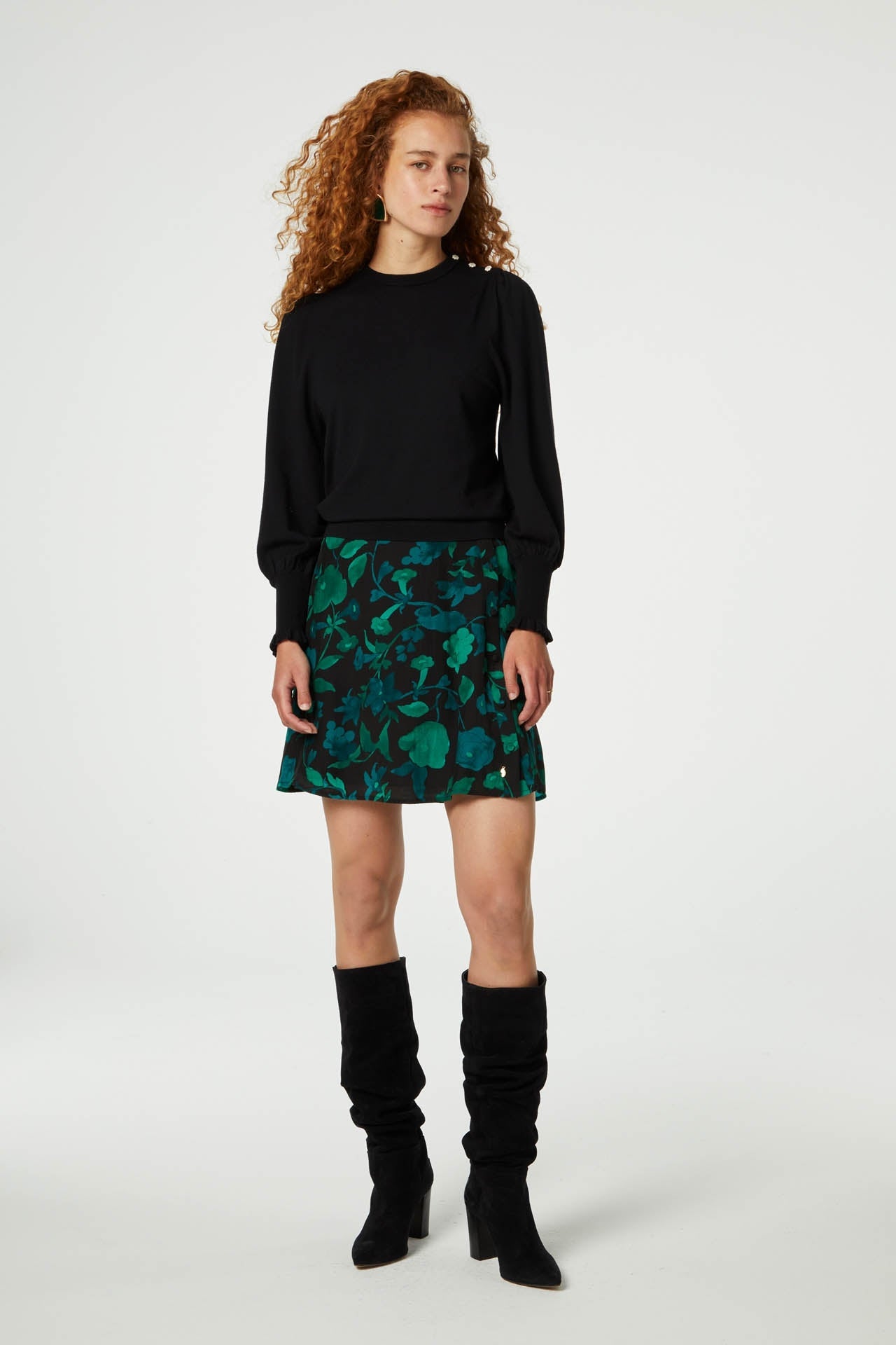 Molly Balloon Pullover Black