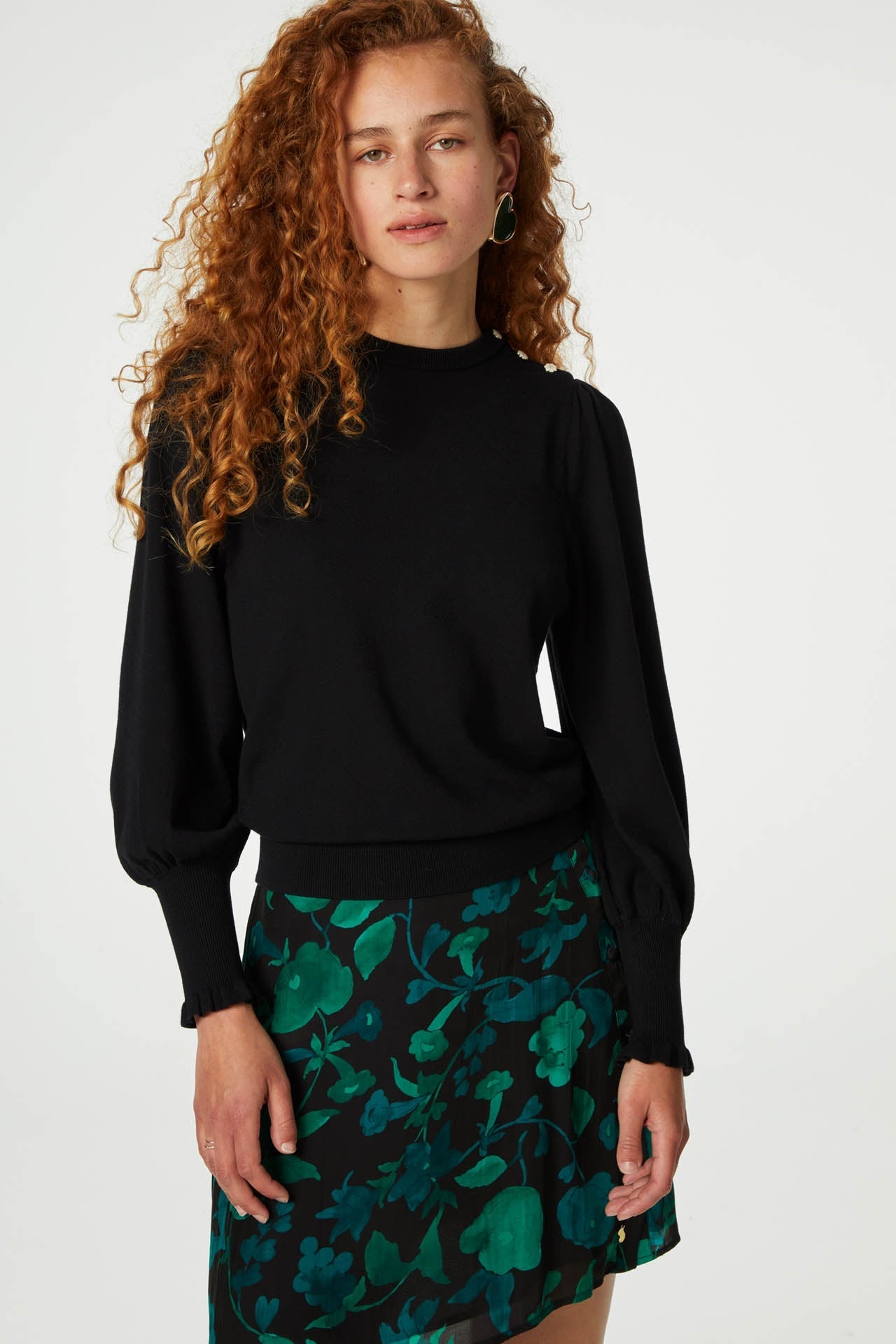 Molly Balloon Pullover Black