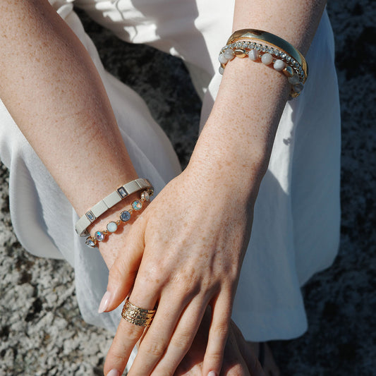 Emaljert armbånd, Khaki