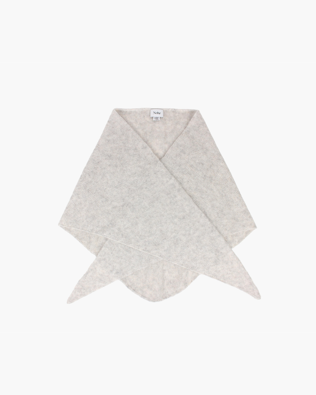 Gabriella Wool Mohair Triangle Scarf - Greige