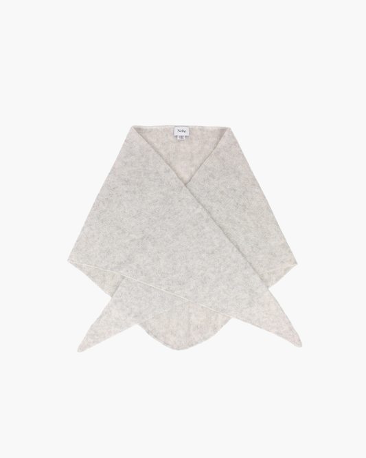 Gabriella Wool Mohair Triangle Scarf - Greige