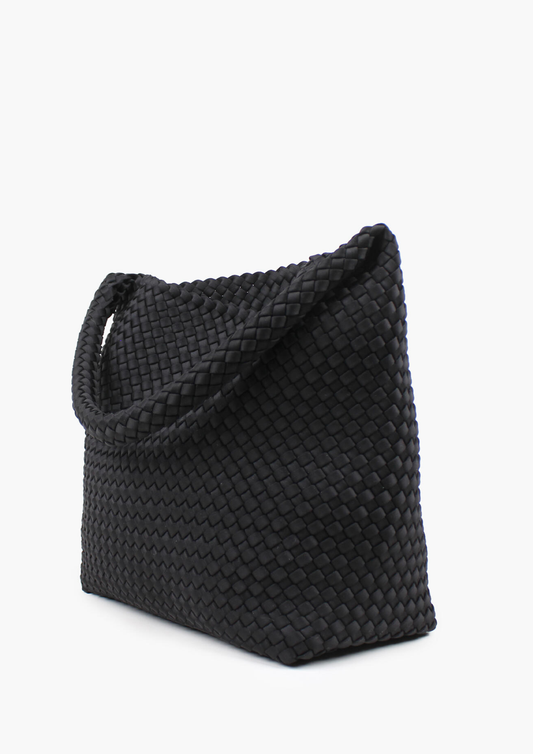 Annabel Neoprene Bucket Bag Large - Sort
