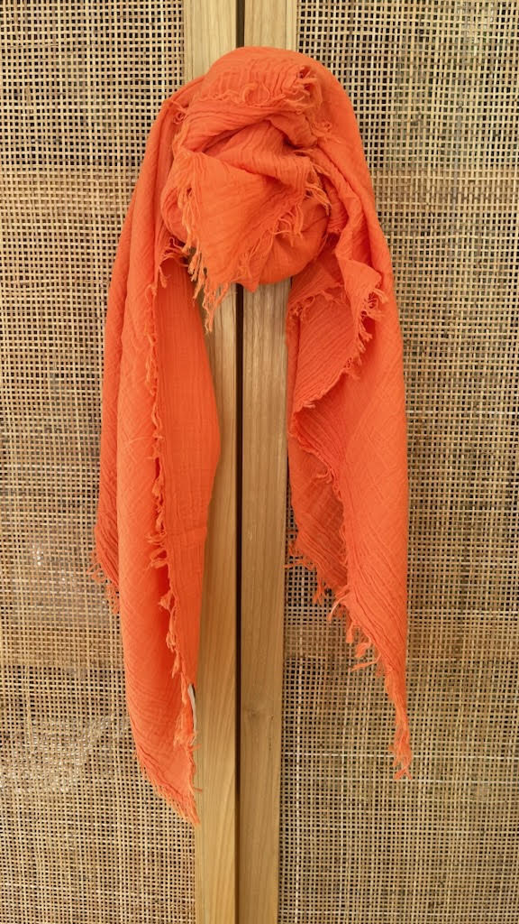 Wrinkled Cotton Scarf