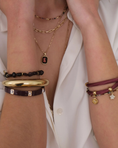 Last inn bilde i gallerivisning, Bracelet with stones, burgundy
