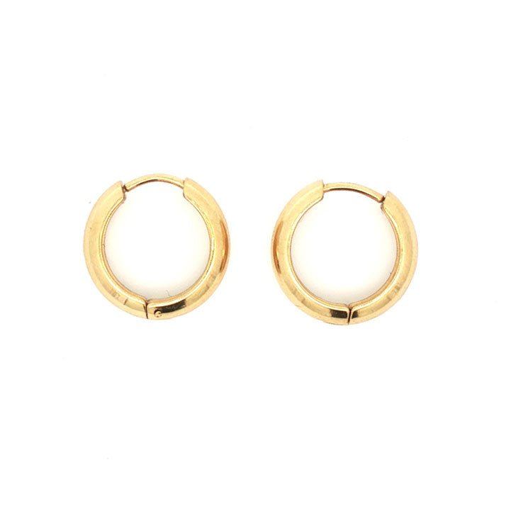 Øreringer,17 mm, Steel Soft G