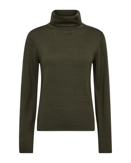 Ruby Rollneck Pin Knit - Hunter Green