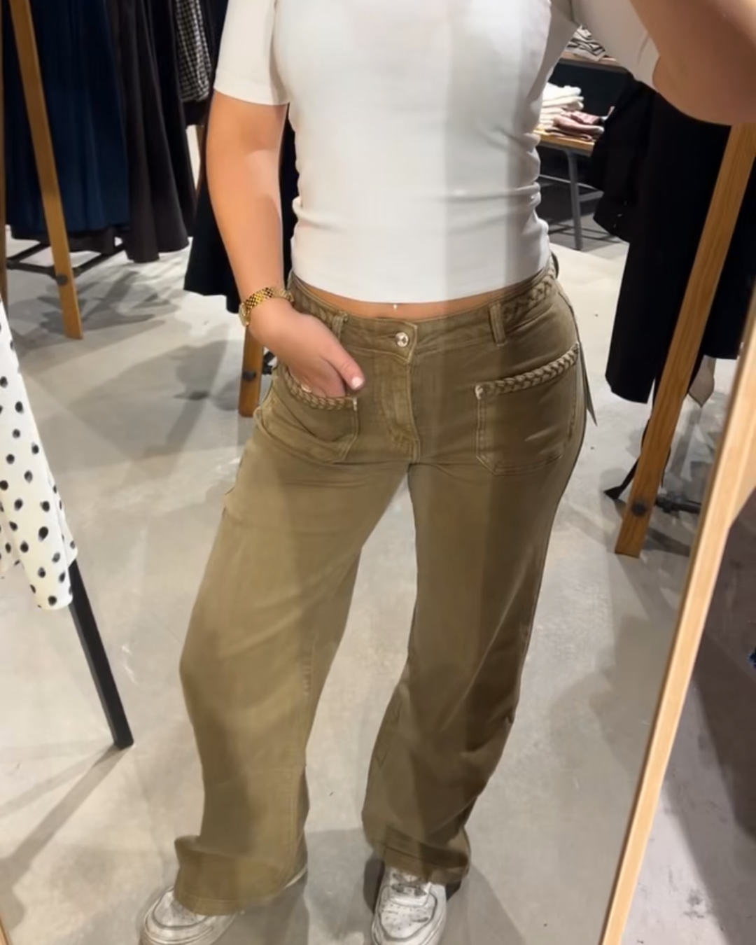 Bootcut Jean - Stretch Flettedetalj