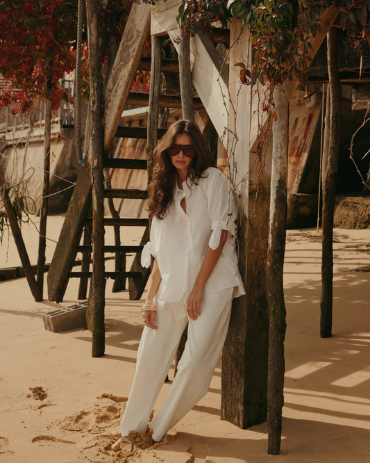 Super-wide shirt blouse