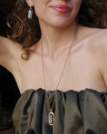 Last inn bilde i gallerivisning, Grace G 2018-1214 Long necklace, olive, Grace G
