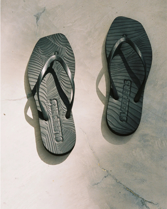 Tapered Black Flip Flop