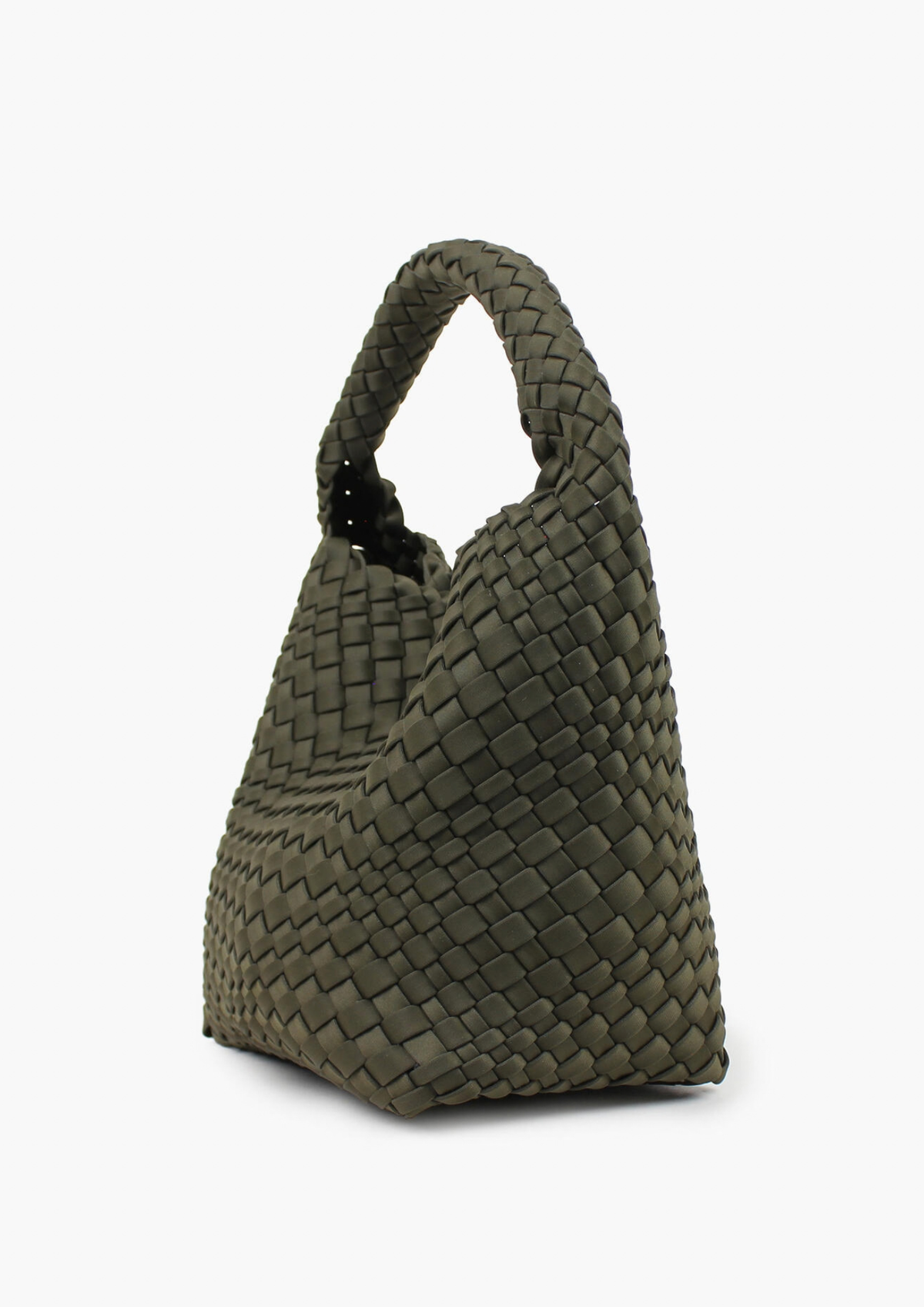 Annabel Neoprene Bucket Bag Small - Mørk Olivengrønn