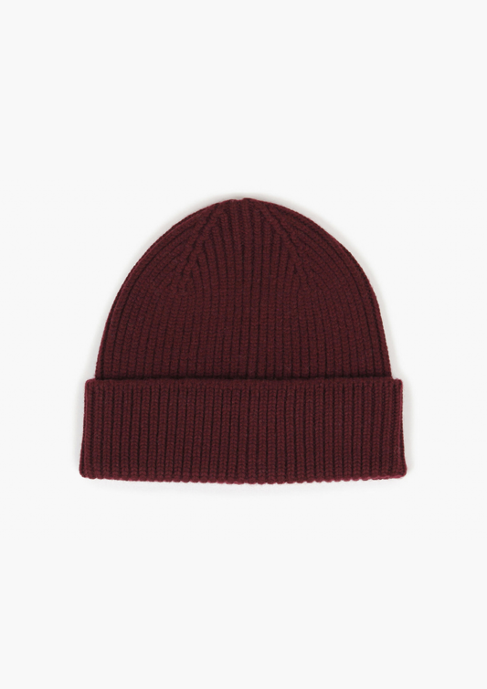 Alex Wool Cashmere Beanie - Burgunder