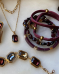 Last inn bilde i gallerivisning, Bracelet with stones, burgundy
