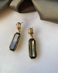 Last inn bilde i gallerivisning, Long earrings, olive, Grace G
