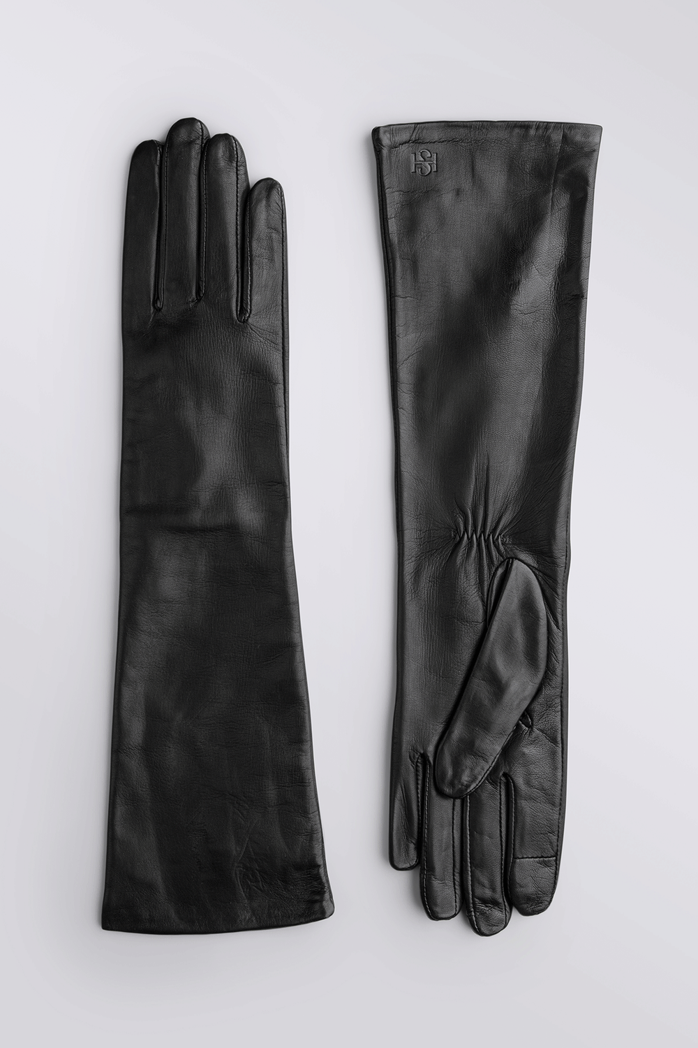 Essentials Long Black Gloves