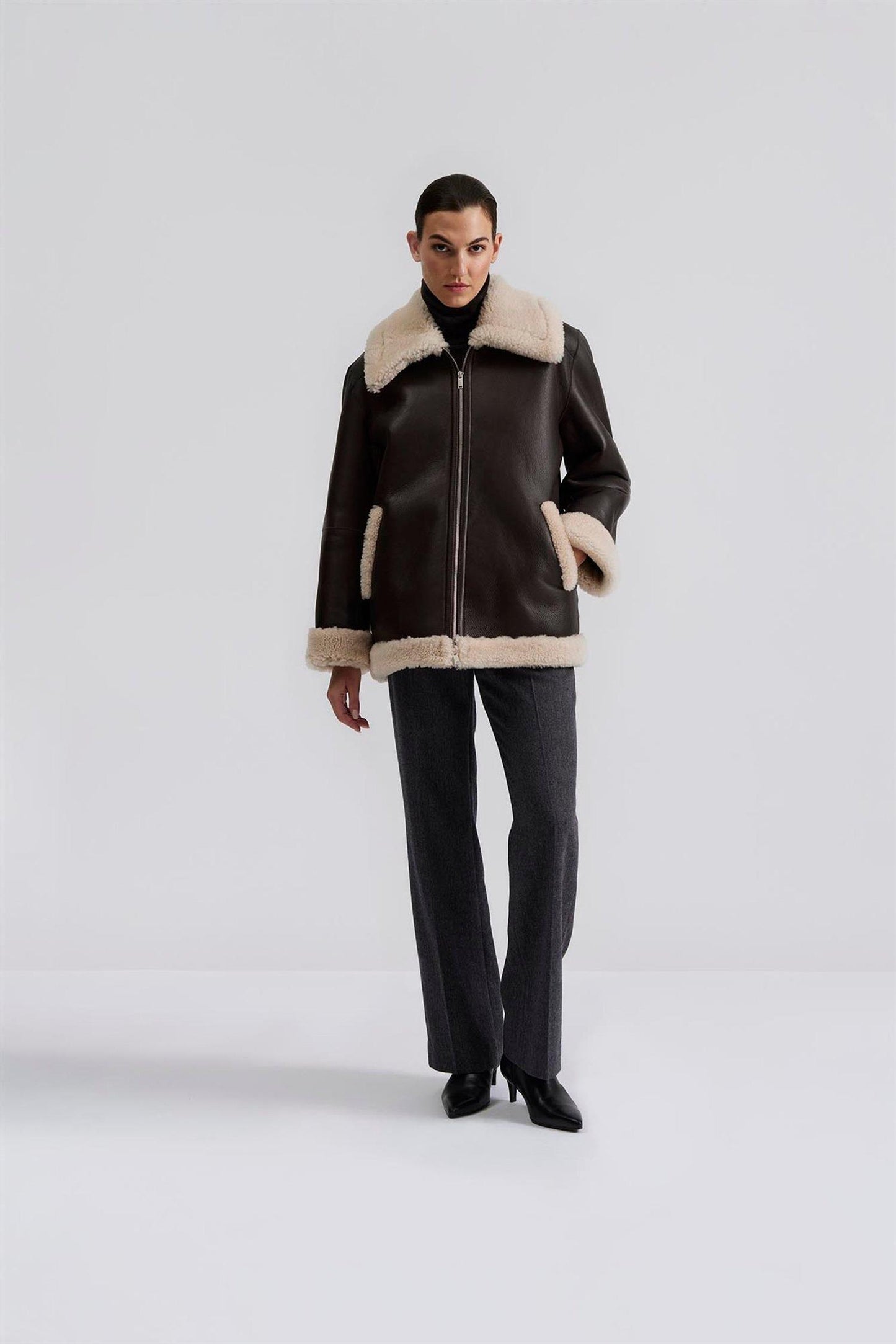 Alisson Oversized Shearling Jacket