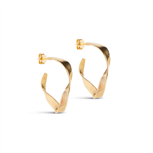 Scarlet Hoops Small Gold