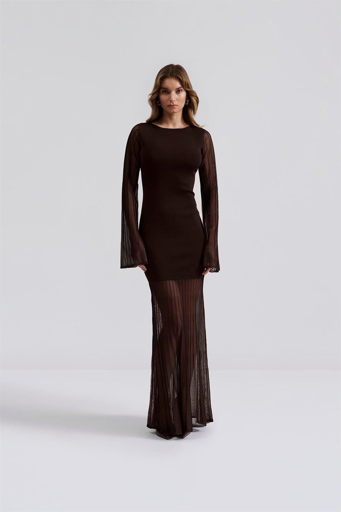 Haisley Sheer Knitted Maxi Dress