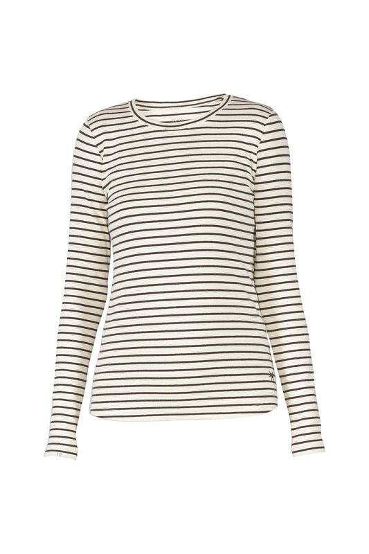 Ditte striped LS rib Tee