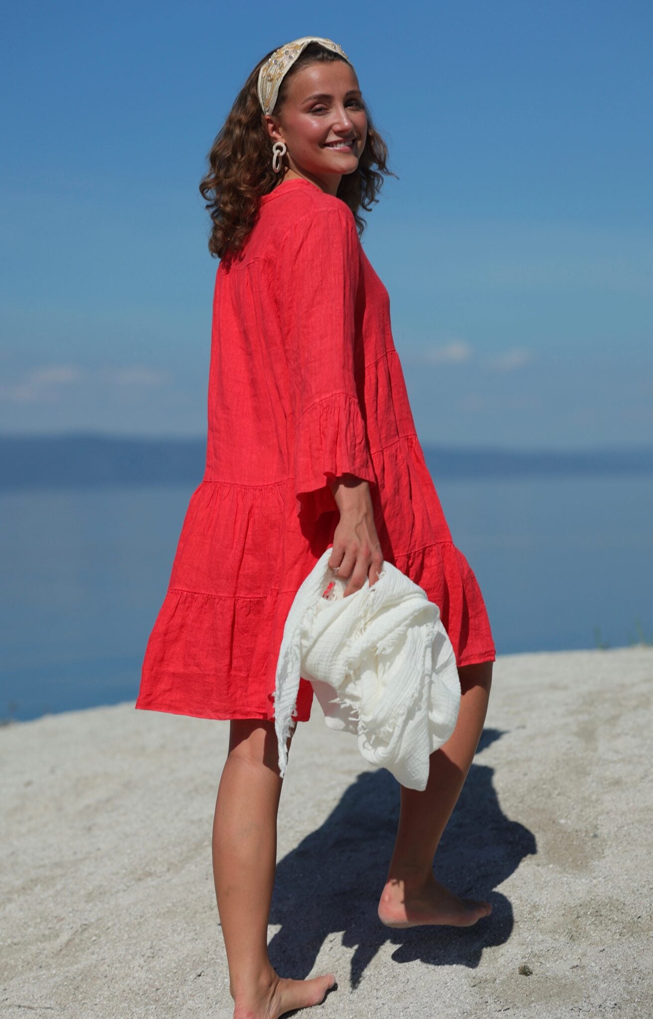 Wrinkled Cotton Scarf