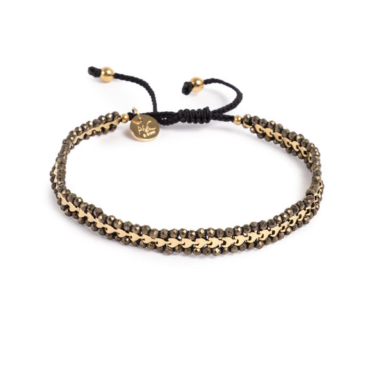 Armbånd med pyrite, Steel G