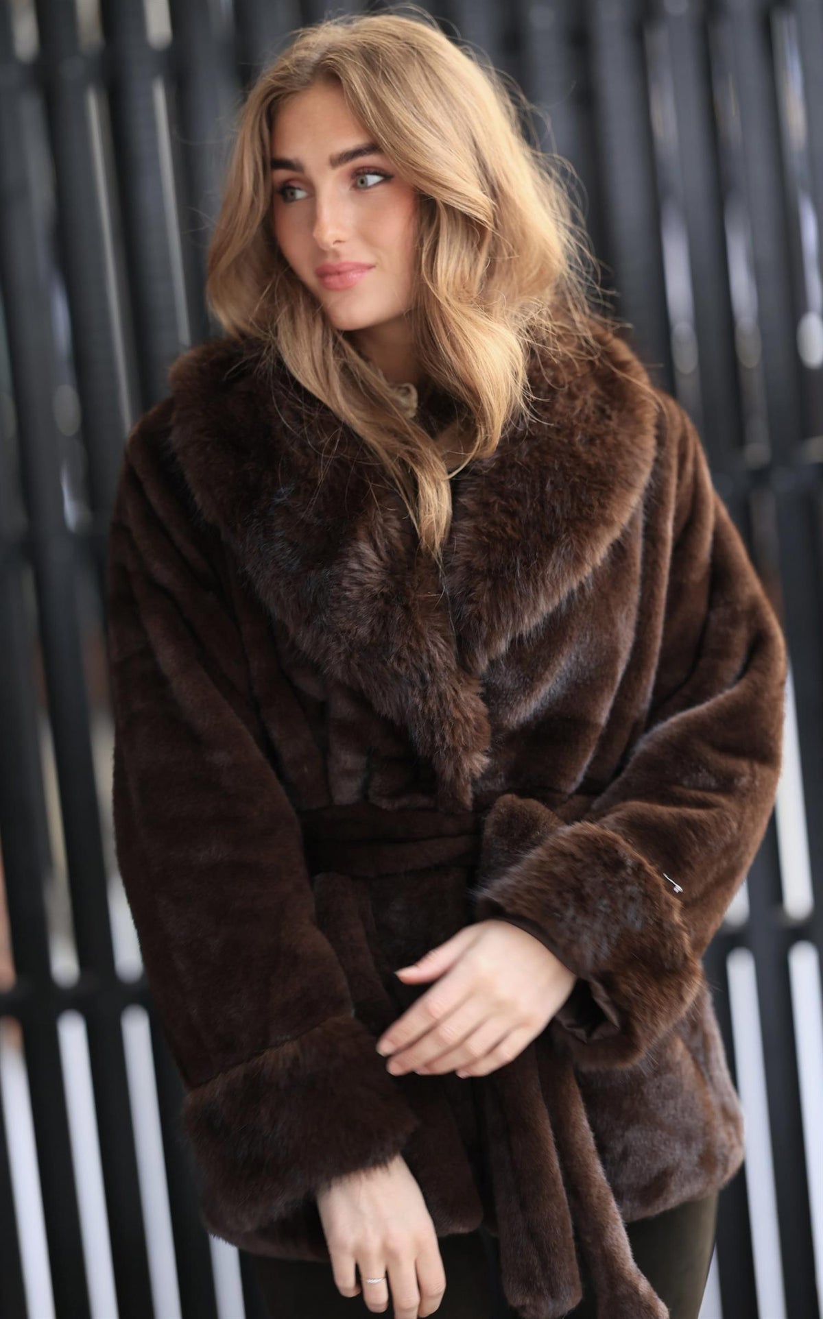 Velvet Faux Fur Jacket