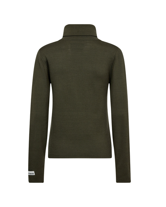 Ruby Rollneck Pin Knit - Hunter Green