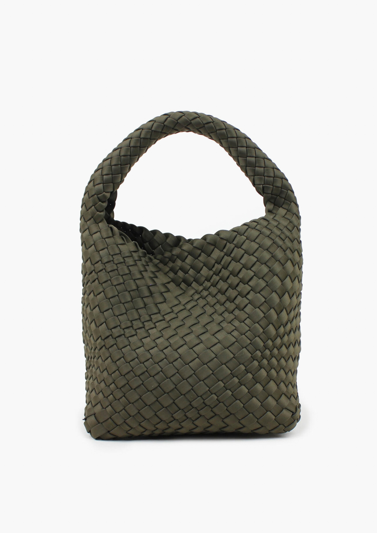 Annabel Neoprene Bucket Bag Small - Mørk Olivengrønn