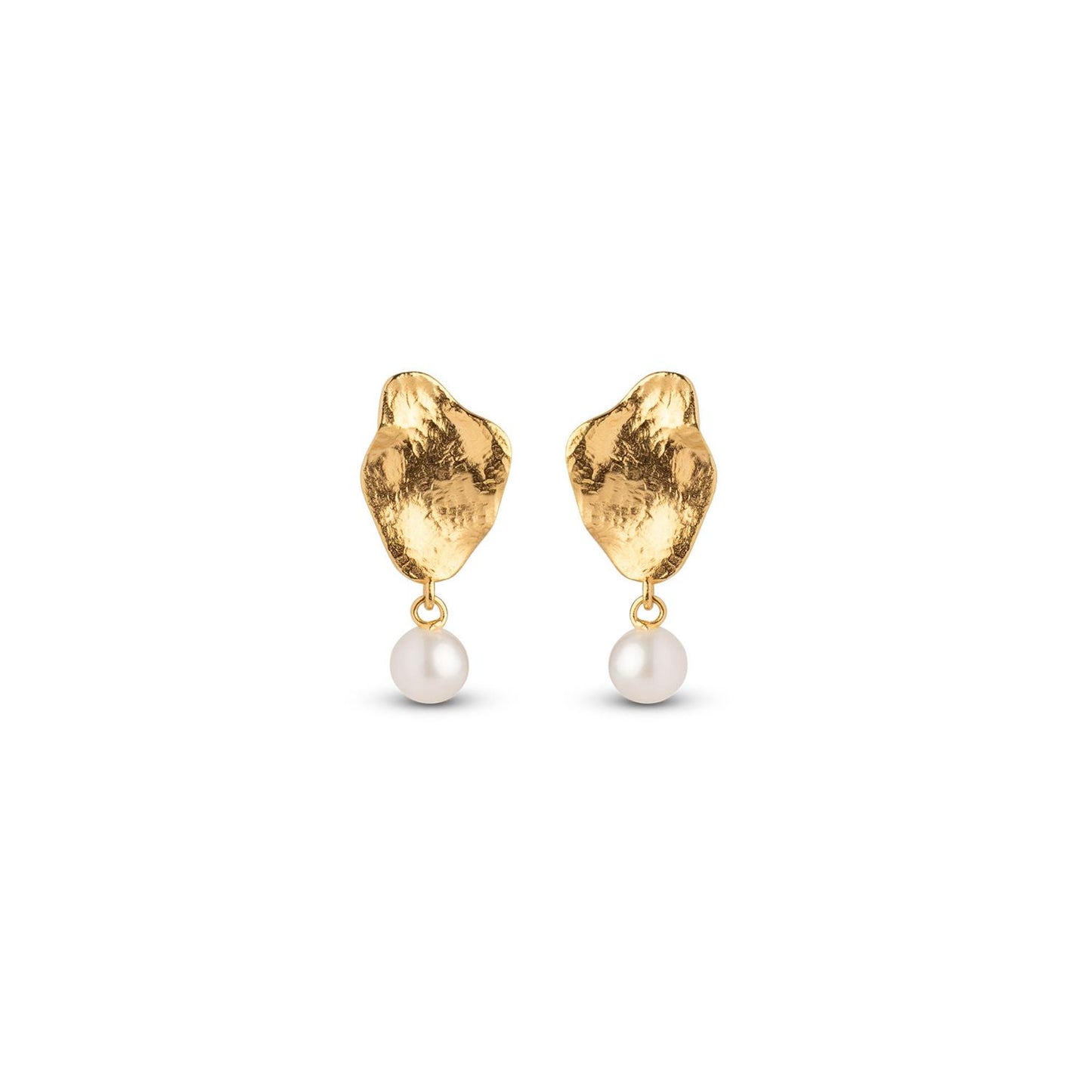 Caia Small Earring Gold Pearl