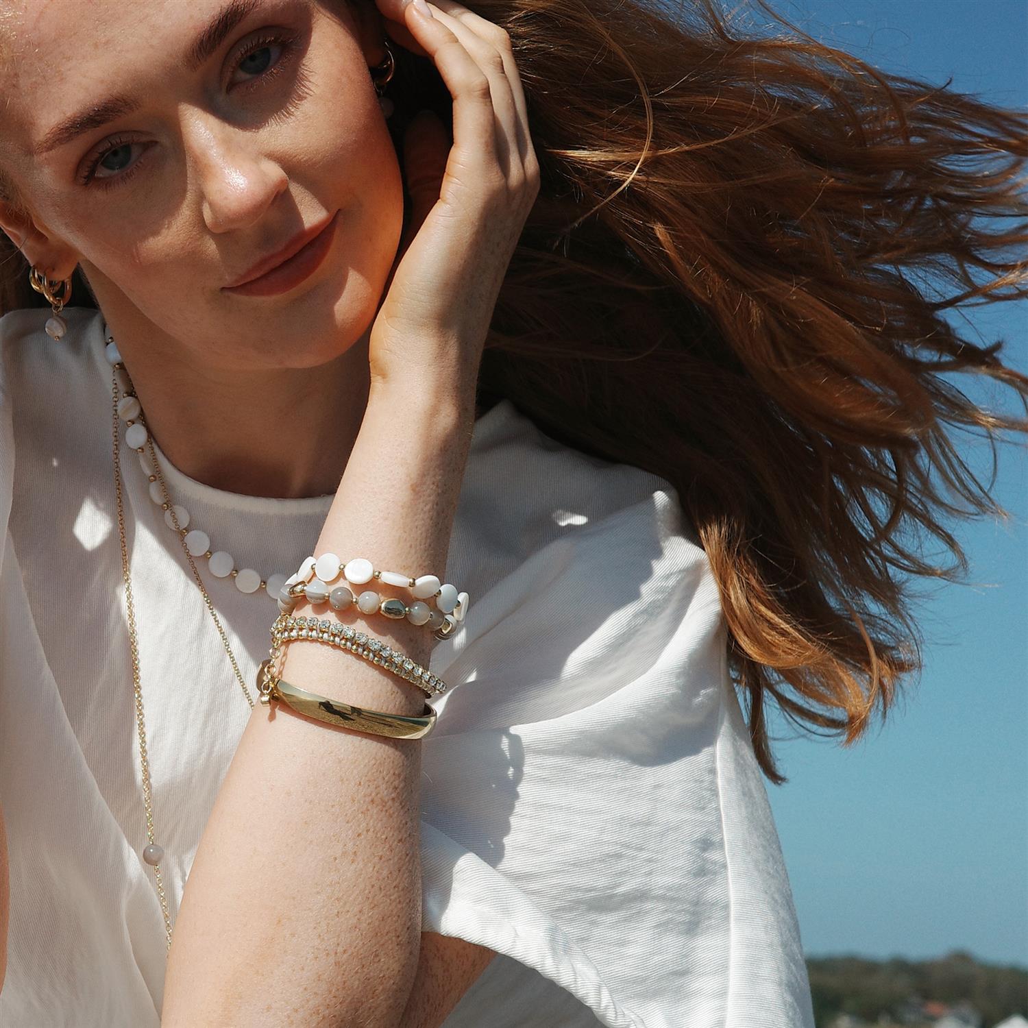 Bangle armbånd med lås, Steel G